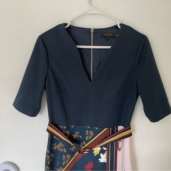 Ted Baker Madiiy Savanna Dress Bodycon Mixed Print - Picture 5 of 8